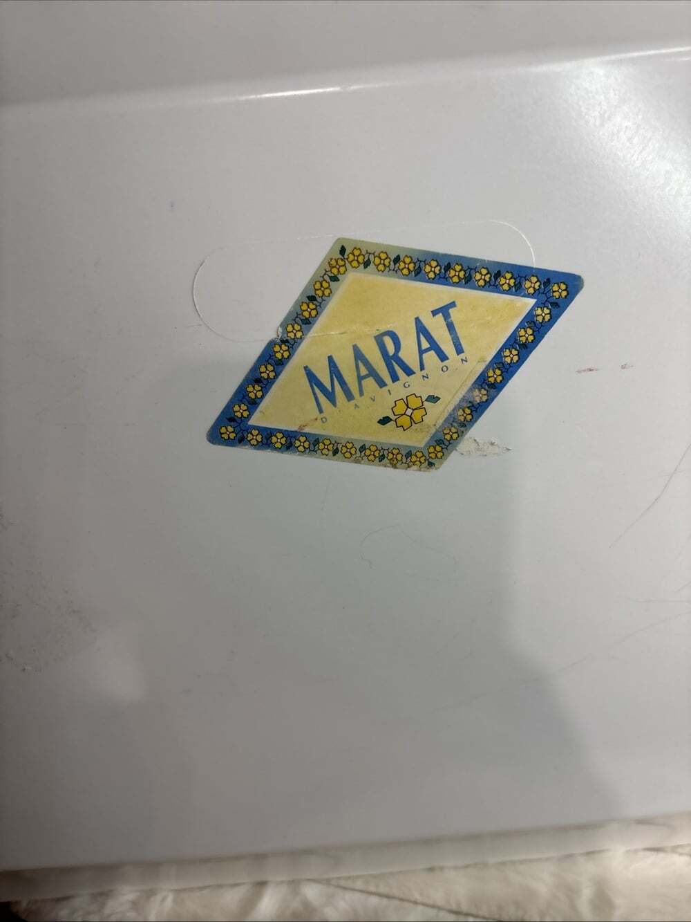Vintage 90s Marat d'Avignon Melamine Tray Bastide Blue Yellow France 15.5x10.75 - Picture 6 of 8